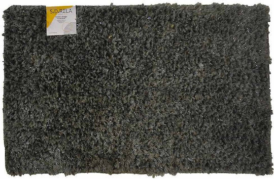 Sidirela Claudia Χαλί Ορθογώνιο Shaggy 5 Ανθρακί / Μαύρο 50x80cm