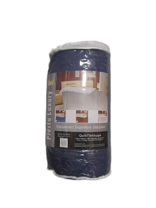 TnS Bettdecke Einzelbett 150x220cm Blau