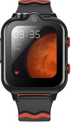 Wonlex KT18 4G Smart Παιδικό Smartwatch με GPS και Καουτσούκ/Πλαστικό Λουράκι Μαύρο