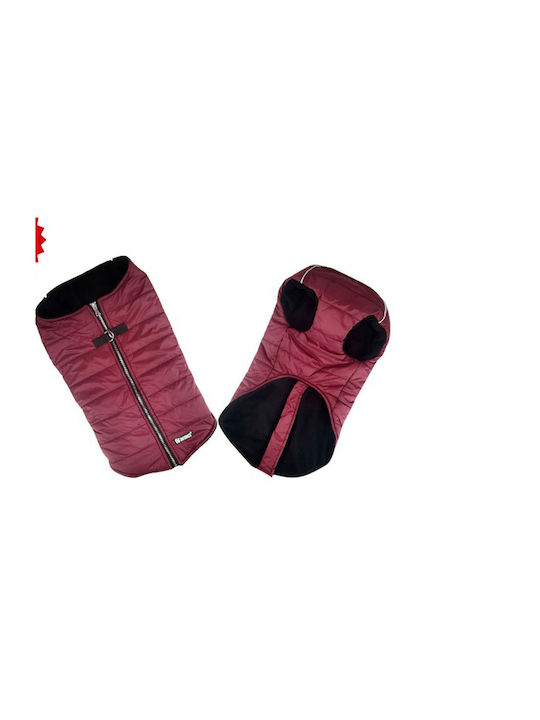 Pet Interest Puffer Vest Μπουφάν Σκύλου Αντιανεμικό Μπορντό σε Κόκκινο χρώμα L 39cm