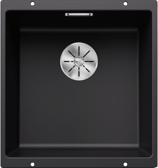 Blanco Subline 400-U 525990 Sub masă Chiuvetă din Granit Sintetic L40xW40cm Negru