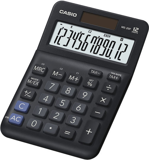 Casio Αριθμομηχανή Λογιστική 12 Ψηφίων σε Μαύρο Χρώμα