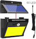 KSL-T8-60 Wall Mounted Solar Light 12W Cold White 6500K with Motion Sensor and Photocell 12.4cmx9.6cmx4.8cmcm