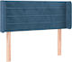 vidaXL Fabric Bed Headboard Dark Blue 83x88cm