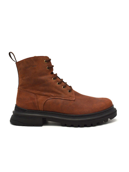 Softies Men's Military Boots Brown