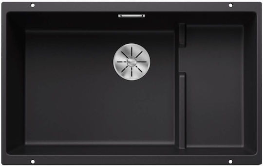 Blanco Subline 700-U Level Silgranit Υποκαθήμενος Νεροχύτης Αριστερός από Συνθετικό Γρανίτη Μ73xΠ46cm Black