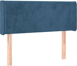 vidaXL Fabric Bed Headboard Dark Blue 103x88cm