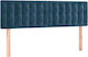 vidaXL Fabric Bed Headboard Dark Blue 144x78cm