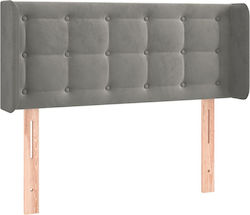 vidaXL Bed Headboard made of Fabric Light Gray 103x16x78cm