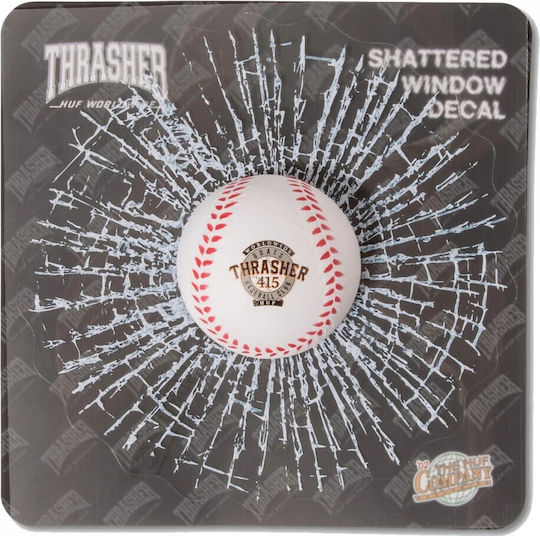 Διακοσμητικό Αυτοκόλλητο Τζαμιού Thrasher Grand Slam Ball 1τμχ 19x19εκ. HUF