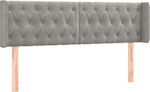 vidaXL Bed Headboard made of Fabric Light Gray 163x16x78cm