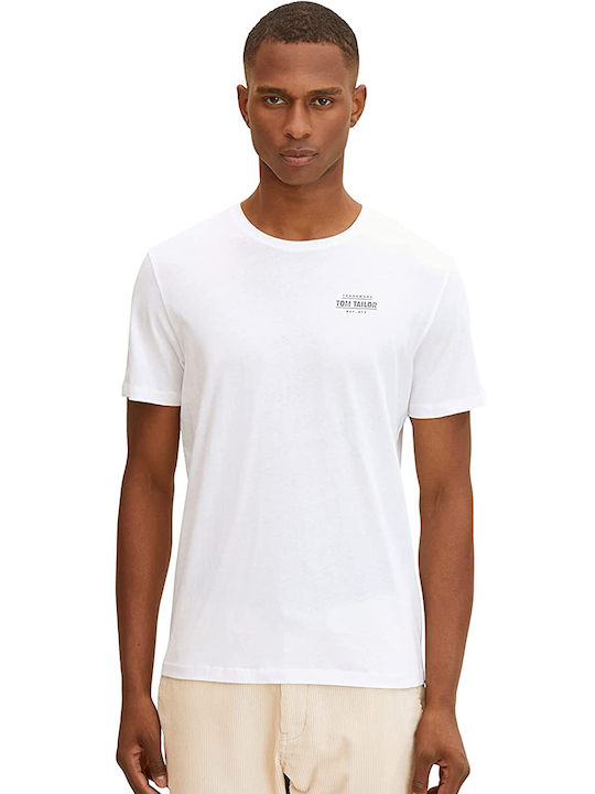 Tom Tailor Men's Short Sleeve T-shirt White