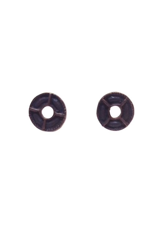 Damen-Ohrringe "Mini Donuts" Bronze