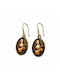 Mona Lisa oval earrings with cat