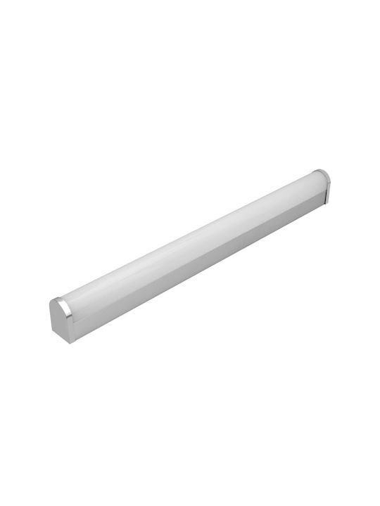 Adeleq Modern Wall Lamp with Integrated LED and Warm White Light Silver Width 45cm