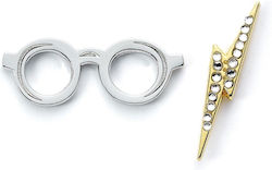 Carat Badge Glasses & Lightning Bolt Harry Potter 1pcs Pin