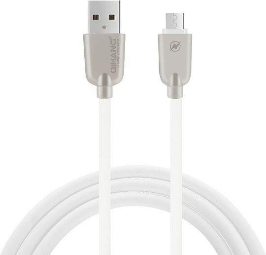 QIHANG C3420 USB 2.0 Cable USB Type-C Male - USB-A White 1.5m
