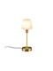 Trio Lighting Luis II Metal Table Lamp for Socket E14 with White Shade and Gold Base