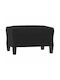 Stool Footstool Upholstered with Leatherette Black 60x50x41cm