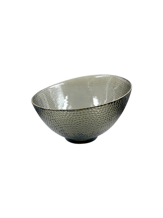 AGC Bol Decorativ Sticlă Gri 12x12x22cm 2buc