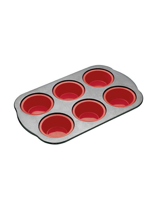 Kitchen Craft Φόρμα Ζαχαροπλαστικής για Cupcakes/Muffins από Σιλικόνη 6 Θέσεων 37x22.5x3εκ.