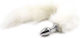 Toyz4lovers Fox Tail Πρωκτική Σφήνα Λευκή 7cm