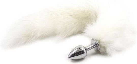 Toyz4lovers Fox Tail Πρωκτική Σφήνα Λευκή 7cm