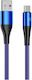Xipin LX29 Braided USB 2.0 Cable USB-C male - USB-A Μπλε 1.2m