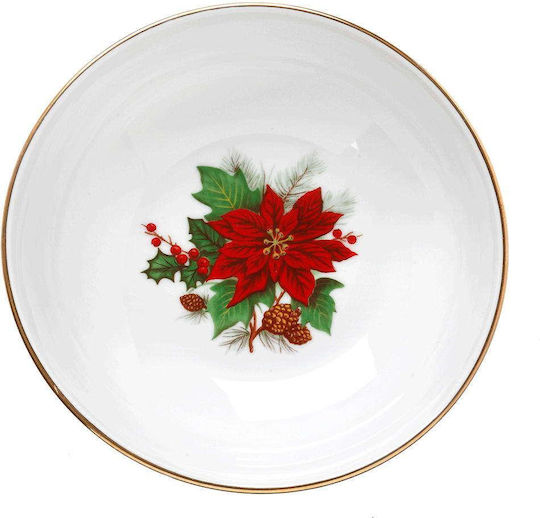 Cryspo Trio Weihnachtlich Schale Porzellan Weiß L16xH6xD16cm.