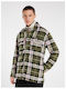 Дълъг Ръкав Overshirt Стандартна Кройка Каре Зелен
