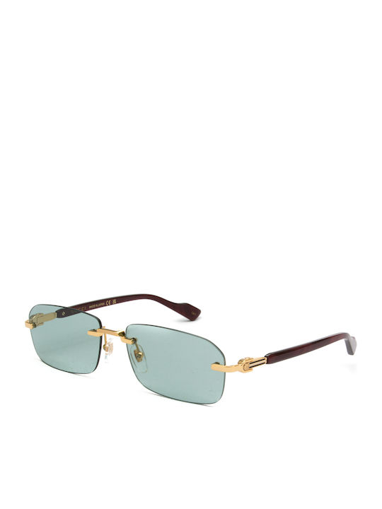 Gucci Unisex Γυαλιά Ηλίου με Χρυσό Μεταλλικό Σκ...