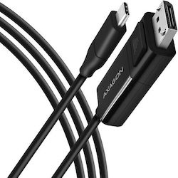 Axagon Видео USB-C Мъжки - DisplayPort Мъжки 1.8м RVC-DPC
