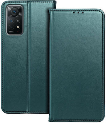 Smart Magneto Carte Piele artificială Dark Green (Realme C30)