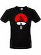 B&C T-shirt Naruto ANIME UCHIHA DESIGN 2 σε Μαύρο χρώμα