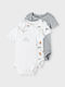 Name It Baby Bodysuit Underwear Set Short-Sleeved Multicolour 3pcs