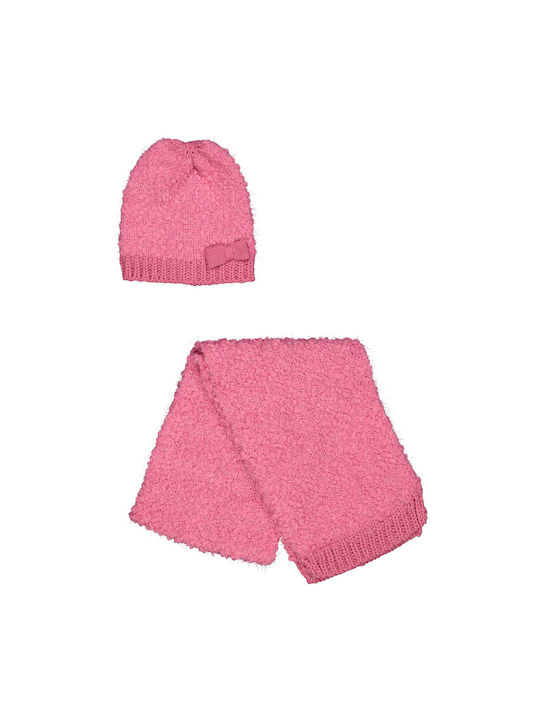 Birba Trybeyond Kids Beanie Set with Scarf Fuchsia