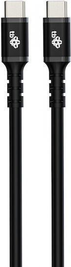 Tb Energy Редовна USB 2.0 Кабел USB-C мъжки - USB-C мъжки 100W Черен 2м (AKTBXKUCC2SI20B)