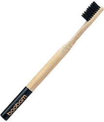 Boobam Brush Style Manual Toothbrush Medium Black 1pcs