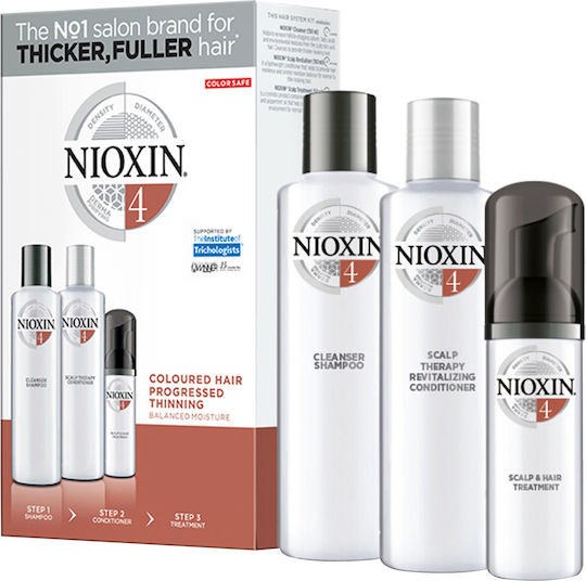 Nioxin Seturi Pentru Par Tratamente Împotriva Căderii Părului Pentru Păr Vopsit Cu Șampon Și Balsam 3 Bucăți