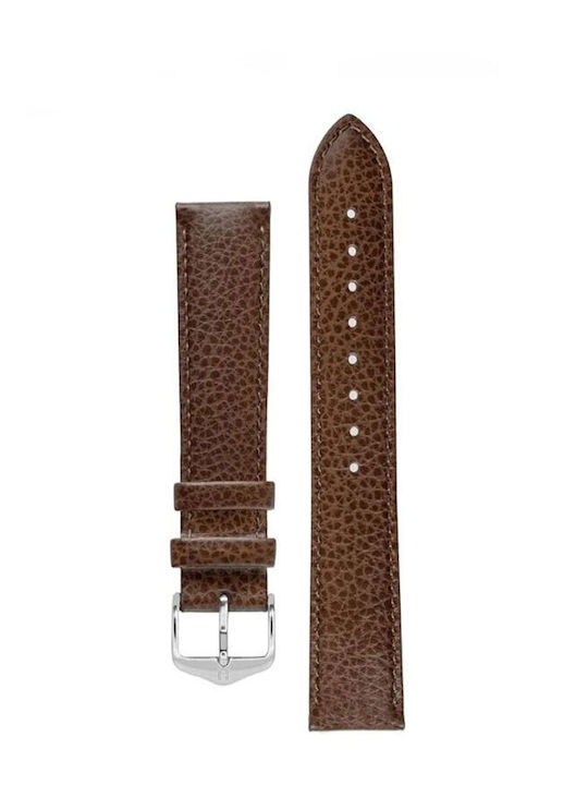 Hirsch Kansas Δερμάτινο Λουράκι Καφέ 20mm