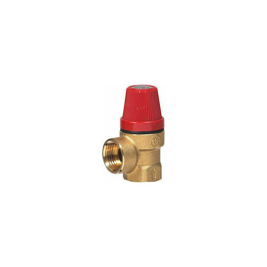 Caleffi Βar Two-Way Brass Pressure Relief Valve ¾" for boiler