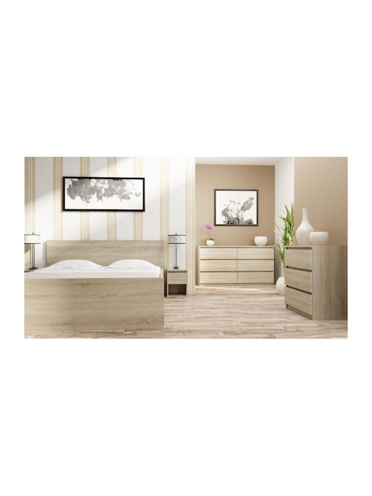 Bedside Table M2 Wooden Beige 30x40x40cm