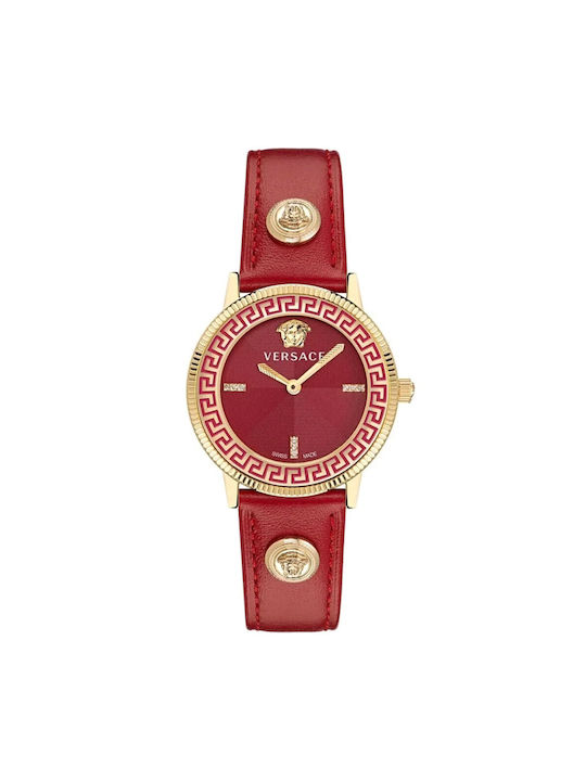 Versace Uhr mit Burgundisch Kautschukarmband