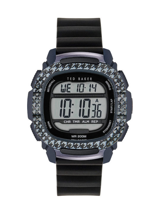 Ted Baker Γυναικείο Ρολόι 37mm Μπαταρίας με Μαύρο Δερμάτινο Λουράκι