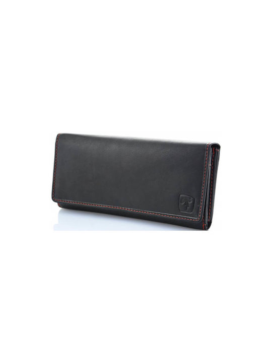Kion Large Leather Women's Wallet Black/Red