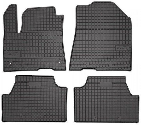 Frogum Set of Front and Rear Mats 4pcs for Kia Soul EV 2019 Black