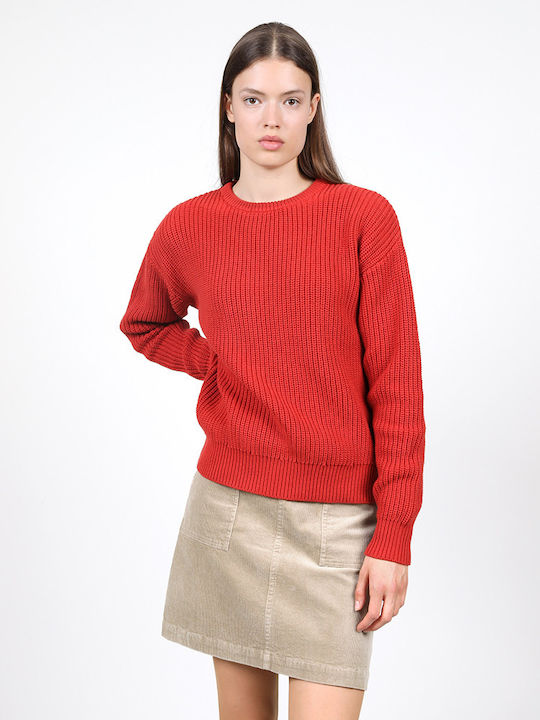 WEMOTO Missy Cotton - Knit Sweater [Burnt Henna] Κόκκινο