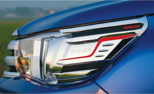 Headlights Eyebrows for Toyota Hilux Decorative Side Light Eyebrow for Toyota Hilux Revo 15