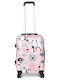 WORLDLINE Worldline Kinder Kabinenreisekoffer Hartschalen Rosa mit 4 Räder Höhe 54cm