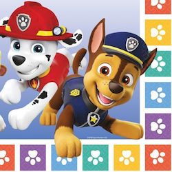 Χαρτοπετσέτες Paw Patrol Πολύχρωμες 33x33εκ. 16τμχ